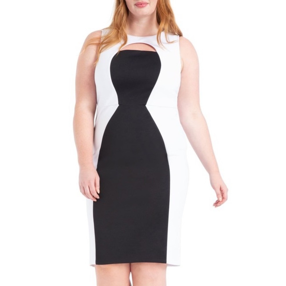 Eloquii Colorblock Sleeveless Dress
